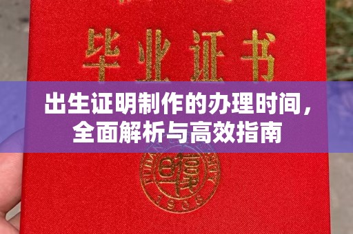 长丰出生证明制作的办理时间，全面解析与高效指南