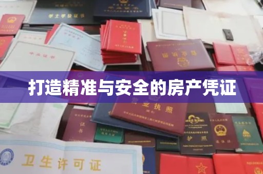 长丰打造精准与安全的房产凭证